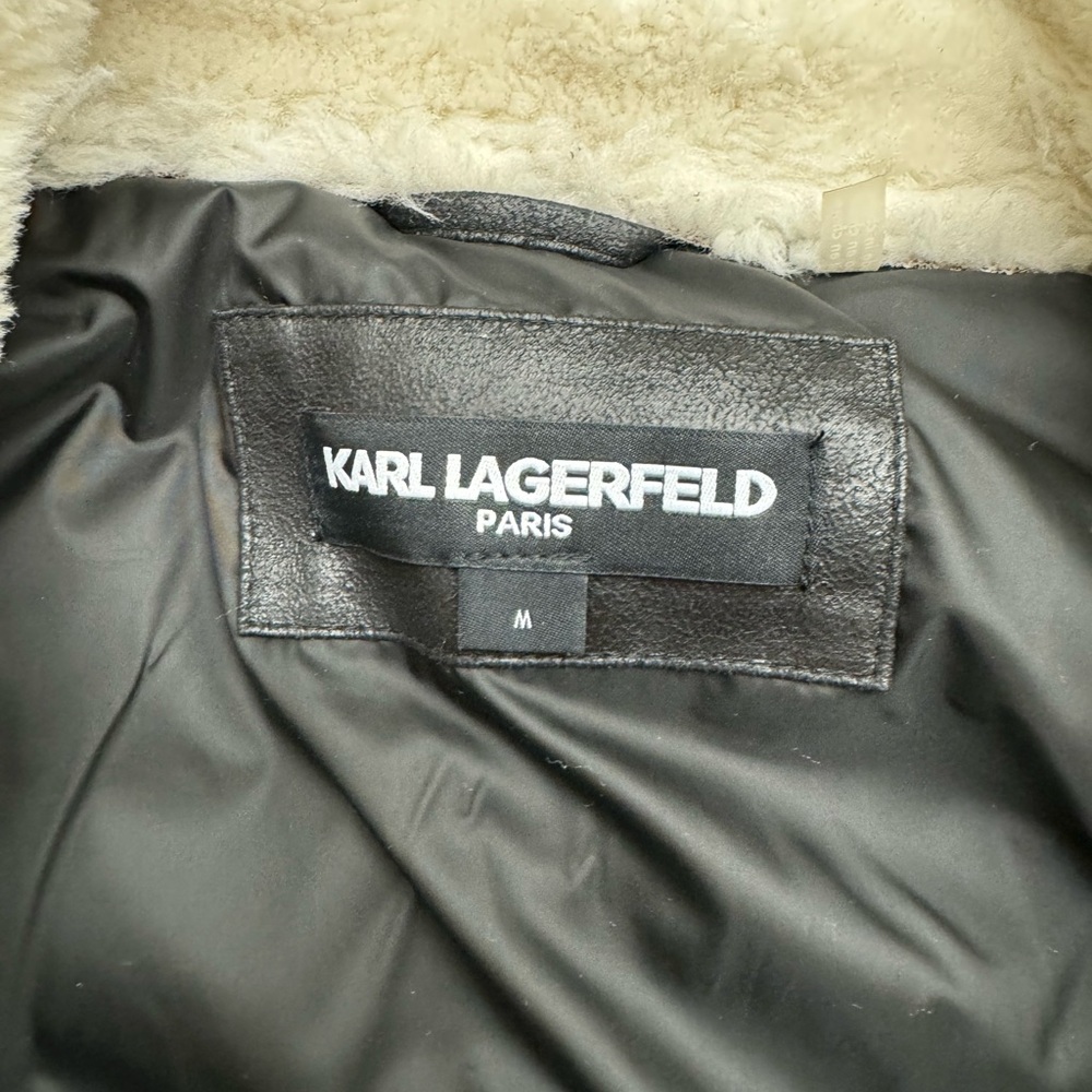 Karl Lagerfeld Leather Jacket with Faux